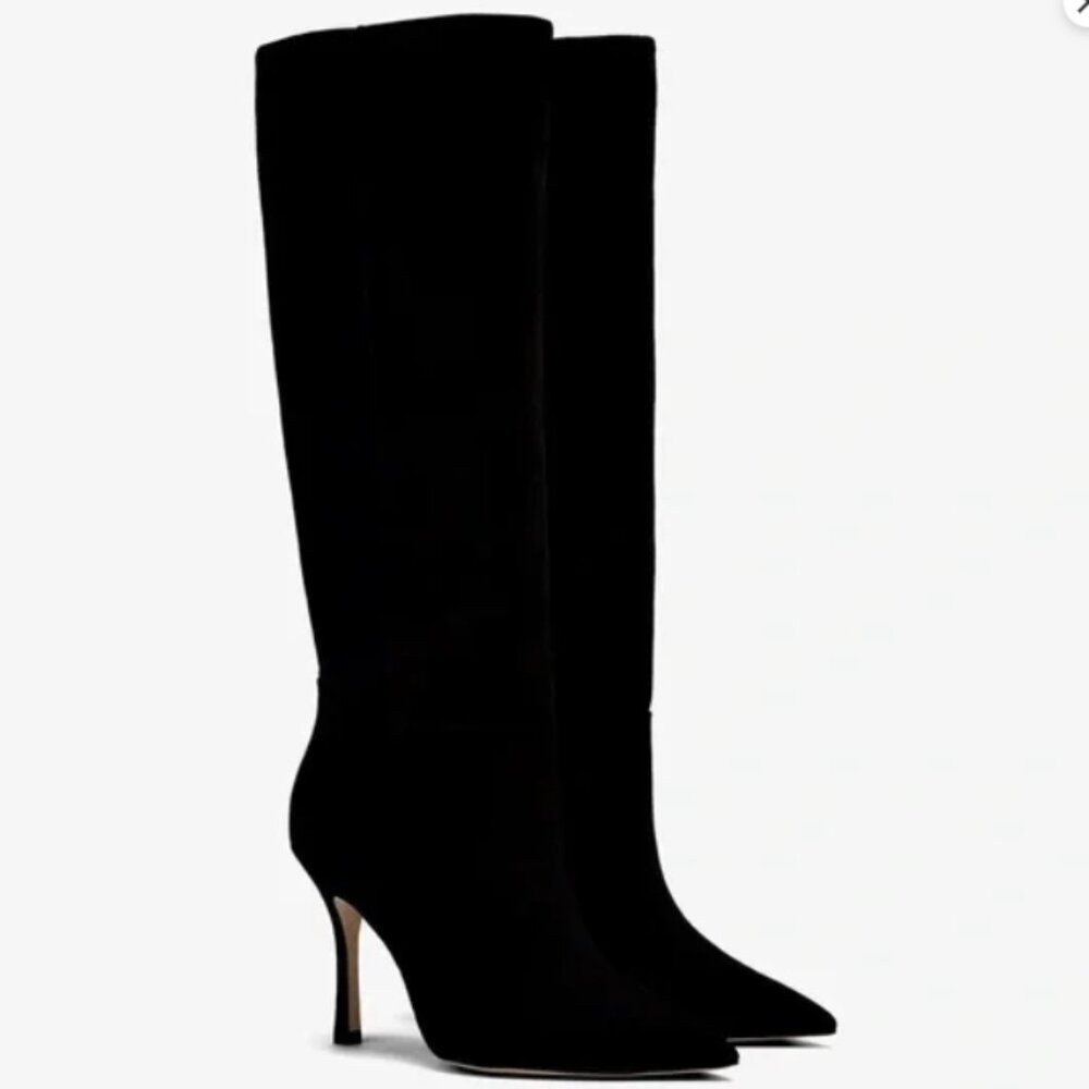 Larroude Kate Boot In Black Suede NWT